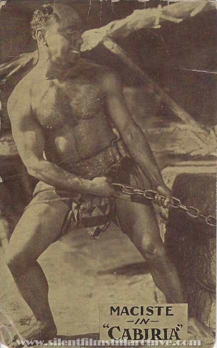 Postcard for CABIRIA (1914) with Bartolomeo Pagano