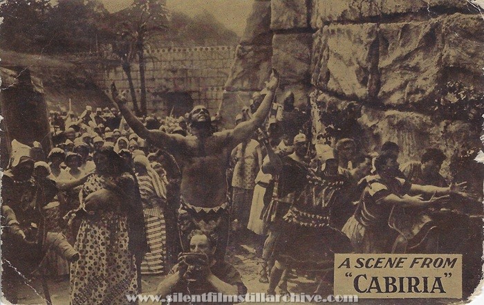 Postcard for CABIRIA (1914) with Bartolomeo Pagano