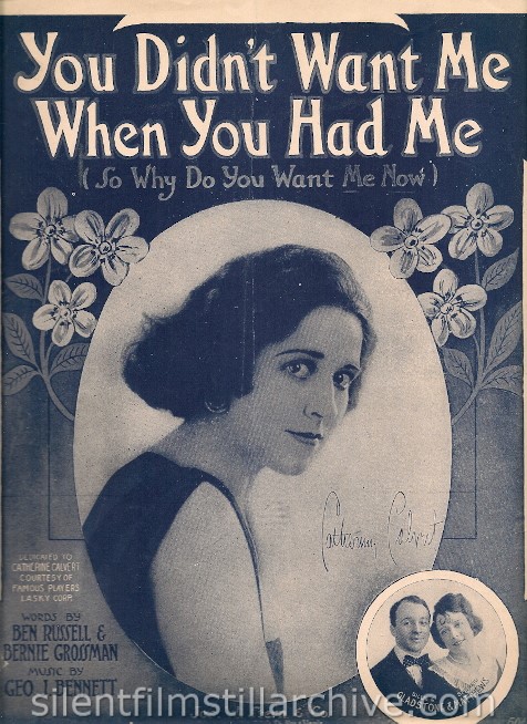Catherine Calvert Sheet Music, "You didn't Want Me When You Had Me"