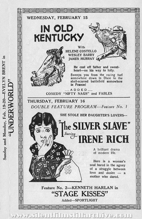 Plaisance Theatre program, February 12, 1928, Chicago, Illinois