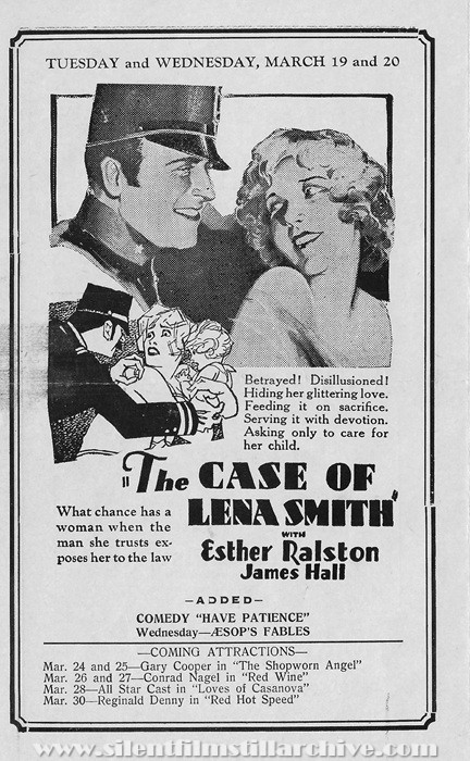 Plaisance Theatre program, March 17, 1929, Chicago, Illinois