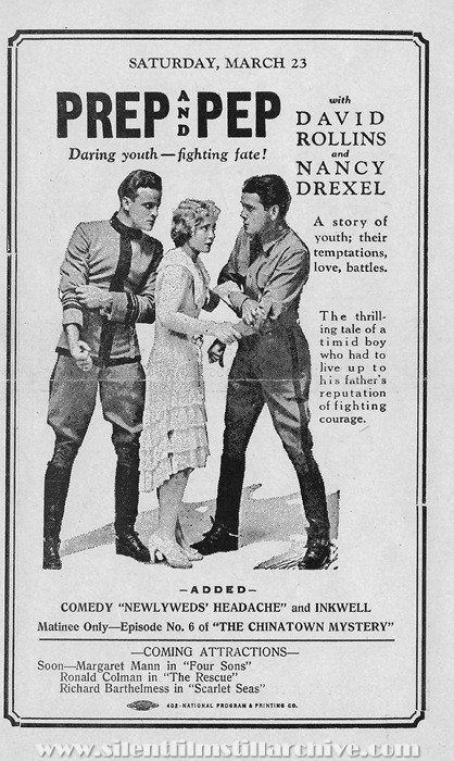 Plaisance Theatre program, March 17, 1929, Chicago, Illinois