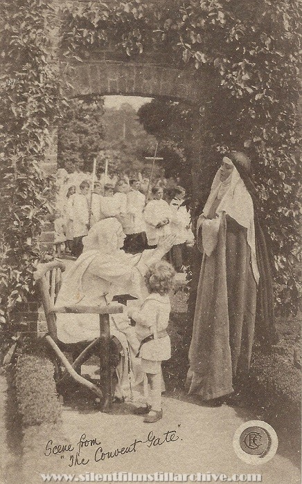 Postcard for THE CONVENT GATE (1913) with Dorothy Bellew