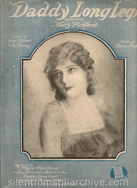 Mary Pickford DADDY-LONG-LEGS (1919) sheet music