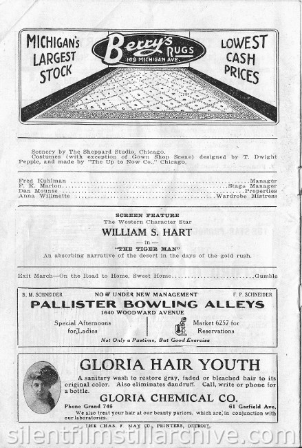Miles Theatre program for April 29, 1918
