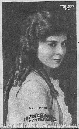 Lottie Pickford in THE DIAMOND IN THE SKY (1915) postcard