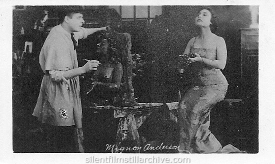 Mignon Anderson in EVEN AS YOU AND I (1917) advertising card