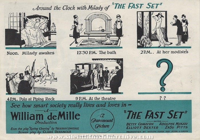 Herald for THE FAST SET (1924) with Betty Compson