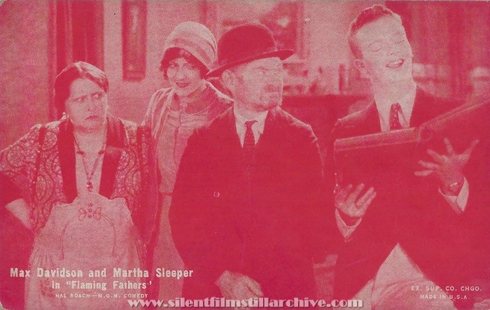 Lillian Leighton, Martha Sleeper, Max Davidson, and Eddie Clayton in FLAMING FATHERS (1927)