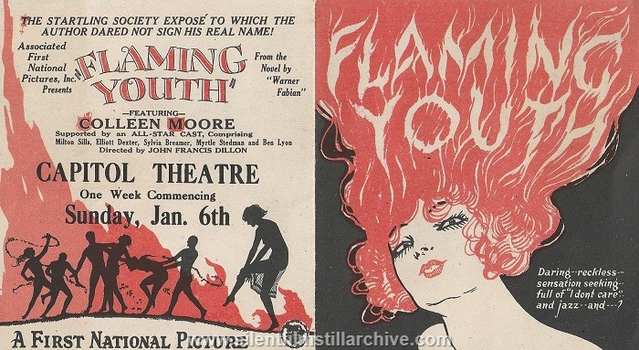 Advertising herald for FLAMING YOUTH (1923) with Colleen Moore.