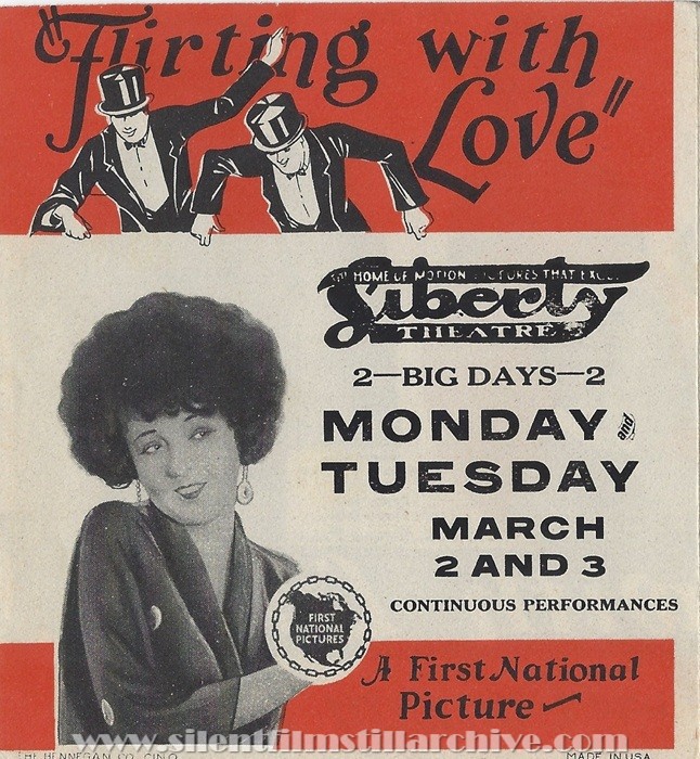 Herald for FLIRTING WITH LOVE (1924) with Colleen Moore