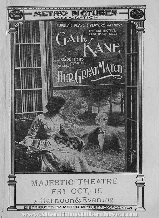 Herald for HER GREAT MATCH (1915) with Gail Kane