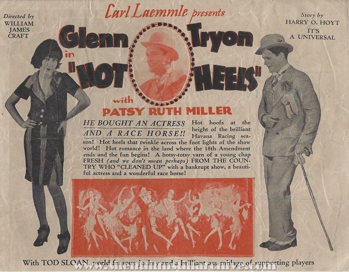Herald for HOT HEELS (1927) with Glenn Tryon and Patsy Ruth Miller