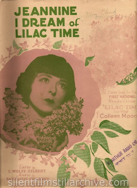 LILAC TIME sheet music with Colleen Moore