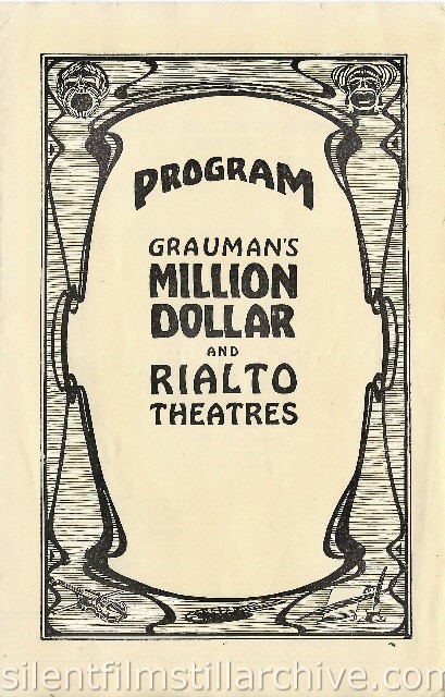 Million Dollar Theater and Rialto Theatre program for October 13, 1924