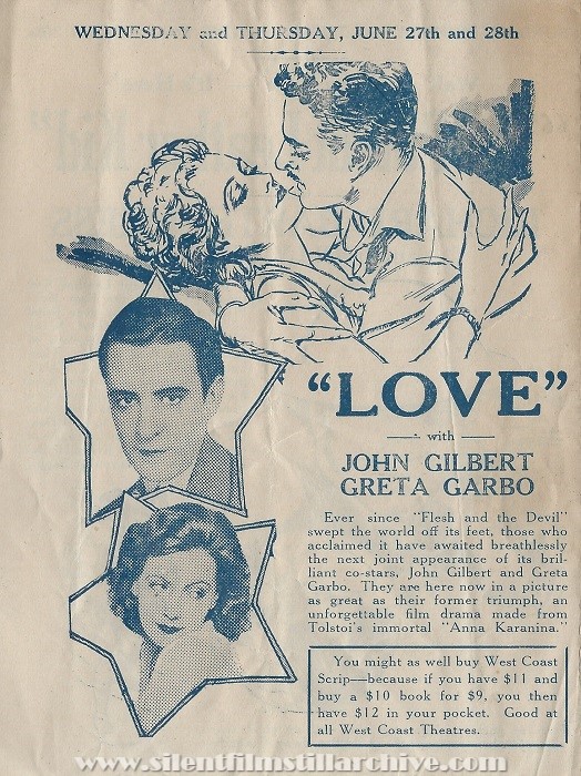 Los Angeles Starland Theatre program for the week of June 17, 1928