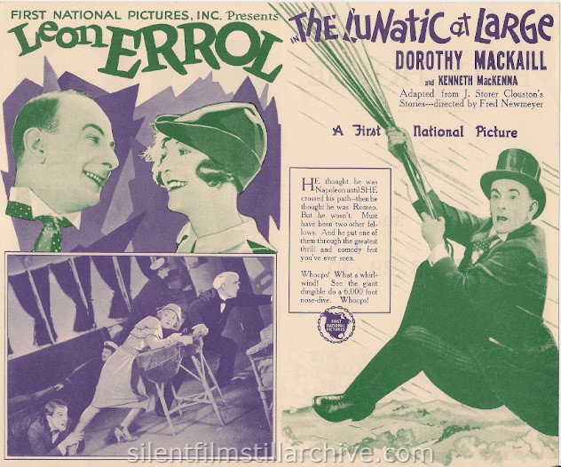Herald with Leon Errol and Dorothy Mackaill in LUNATIC AT LARGE (1927)