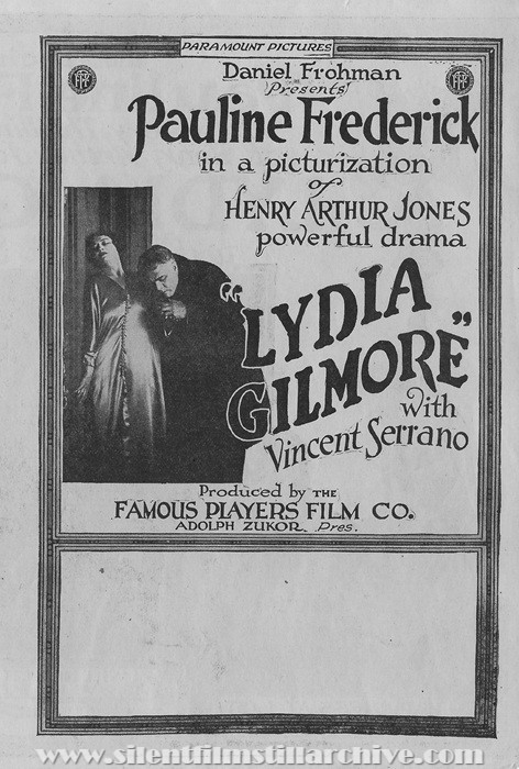 Herald for LYDIA GILMORE (1915) with Pauline Frederick