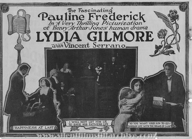 Herald for LYDIA GILMORE (1915) with Pauline Frederick