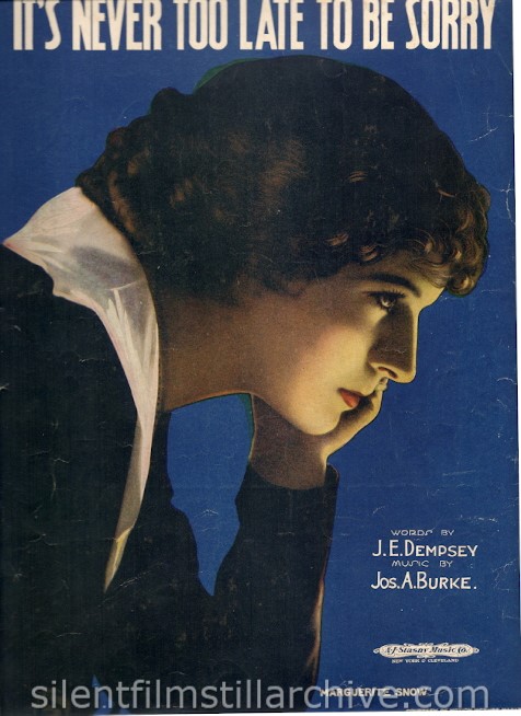 Marguerite Snow "It's Never Too Late to Be Sorry" Sheet Music