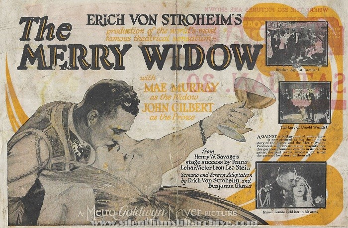 Herald for THE MERRY WIDOW (1925) with Mae Murray and John Gilbert