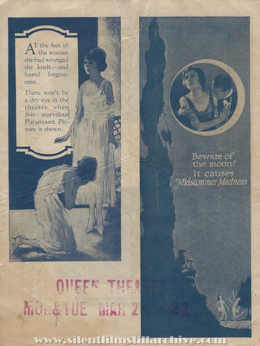 Herald for MIDSUMMER MADNESS (1921) with Lois Wilson and Lila Lee