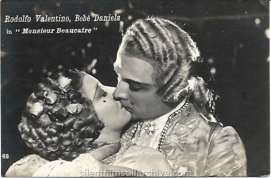 Bebe Daniels and Rudolph Valentino in MONSIEUR BEAUCAIRE (1924) postcard