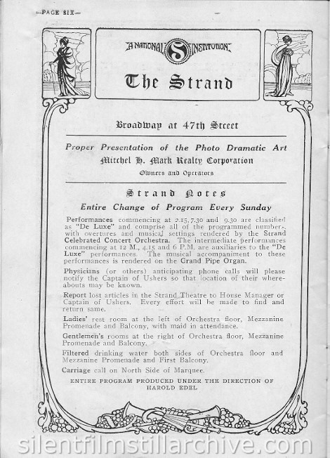 Strand Theatre Program