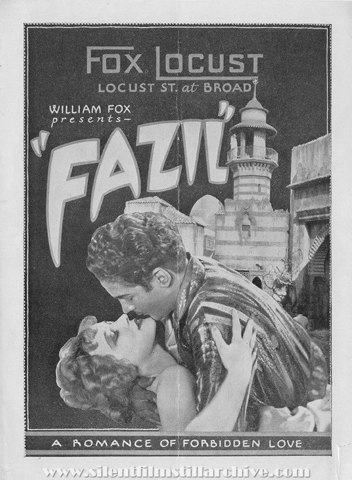 Locust Theatre program for FAZIL (1928) with Greta Nissen and Charles Farrell, Philadelphia, Pennsylvania, USA