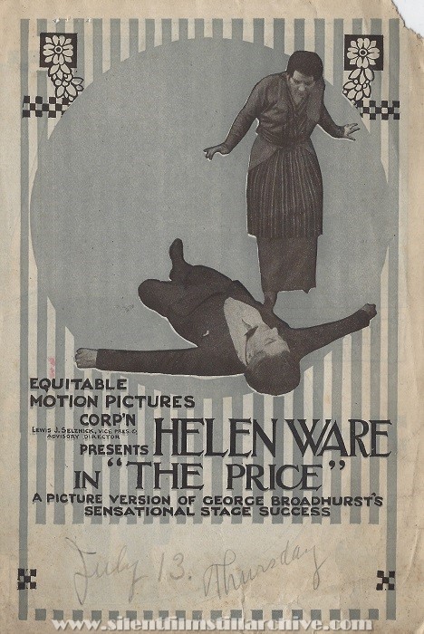 Herald for THE PRICE (1915) with Helen Ware
