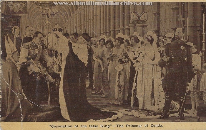Postcard for THE PRISONER OF ZENDA (1913) with James K. Hackett
