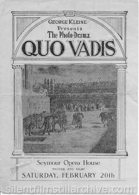 QUO VADIS (1913) program