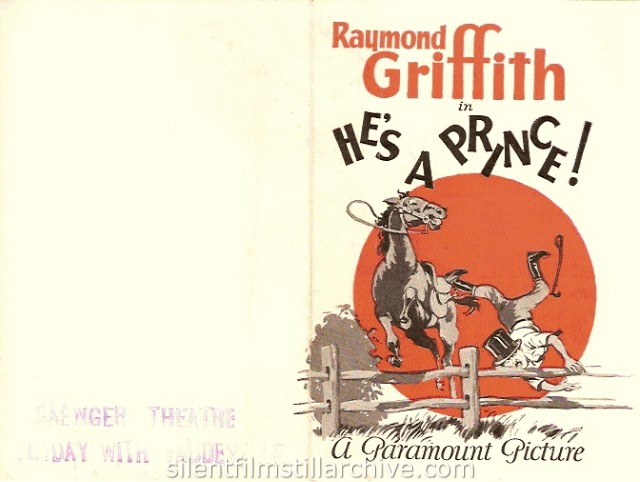 Raymond Griffith HE'S A PRINCE herald
