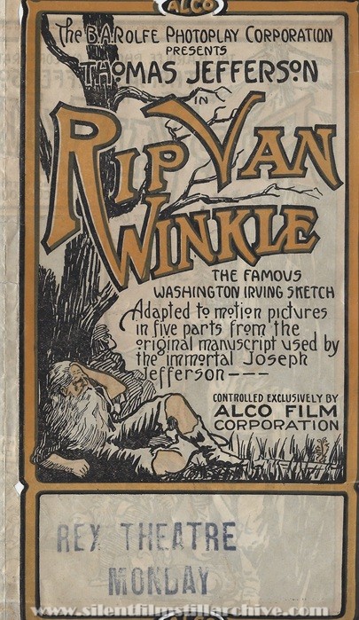Herald for RIP VAN WINKLE (1914) with Thomas Jefferson