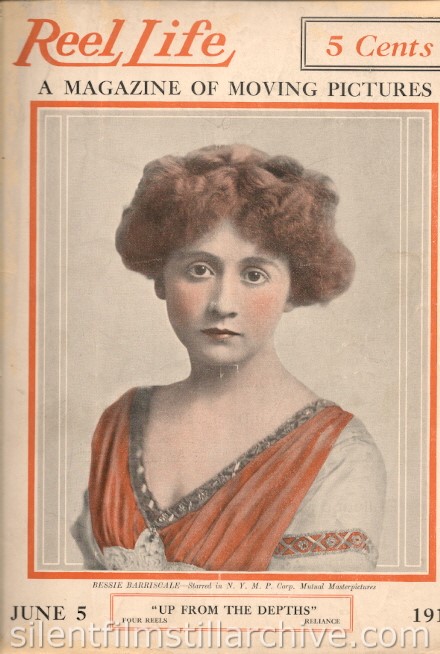 June 5, 1915 Reel Life magazine cover featuring Bessie Barriscale
