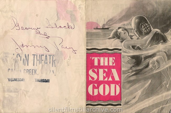 Advertising Herald for THE SEA GOD (1930) with Richard Arlen and Fay Wray.