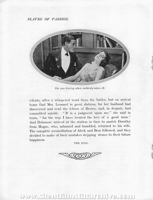 SLAVES OF PASSION [The Iron Ring] Pressbook with Arthur Ashley and Gerda Holmes