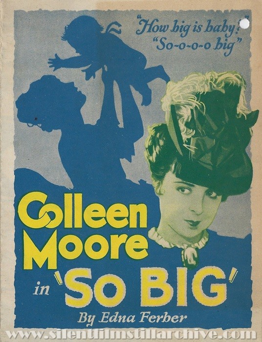 Herald for SO BIG (1924) with Colleen Moore