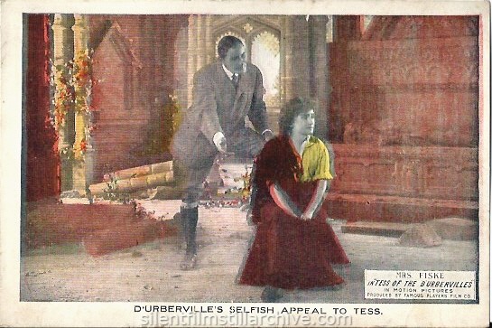 TESS OF D'URBERVILLES (1913) postcard with David Torrence and Minnie Maddern Fiske 