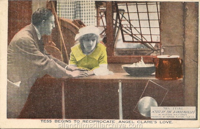 TESS OF D'URBERVILLES (1913) postcard with Minnie Maddern Fisk and Raymond Bond