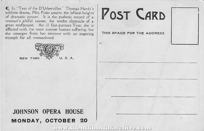 TESS OF THE D'URBERVILLES (1913) postcard