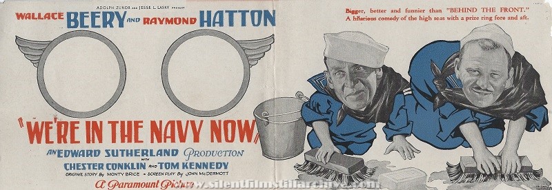 Advertising herald for WE'RE IN THE NAVY NOW (1926)