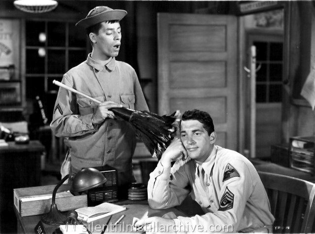 Jerry Lewis and Dean Martin in AT WAR WITH THE ARMY (1950)
