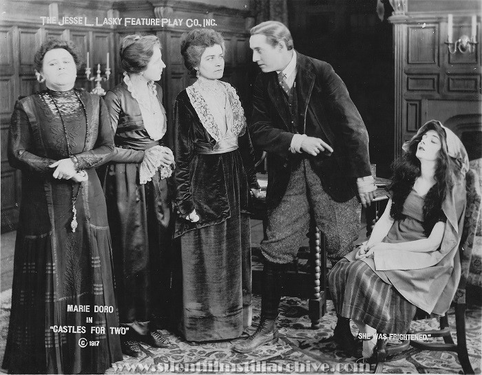 Lillian Leighton, Harriet Sorenson, Jane Wolfe, Elliot Dexter and Marie Doro in CASTLES FOR TWO (1917)