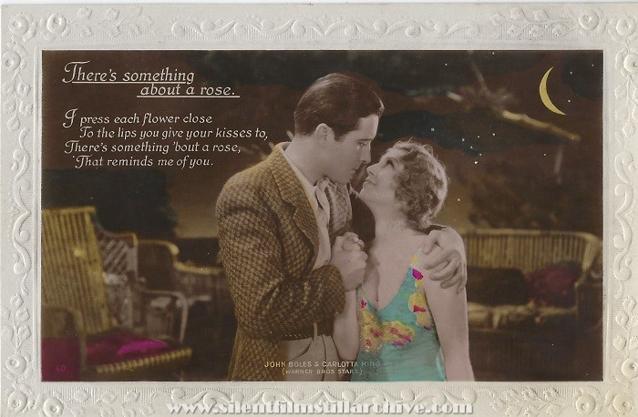 Talkie Song Series postcard for THE DESERT SONG (1929) with John Boles and Carlotta King