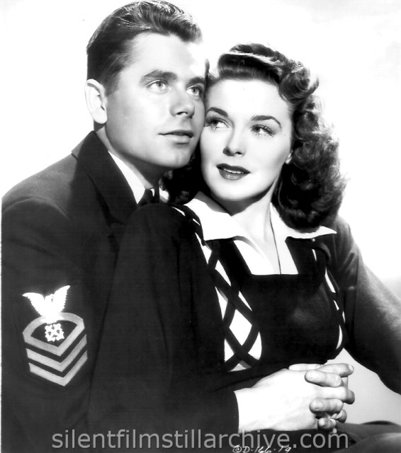 Glenn Ford and Marguerite Chapman in DESTROYER (1943)