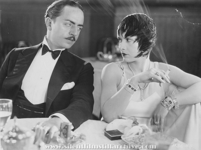 William Powell and Evelyn Brent in THE DRAG NET (1928)