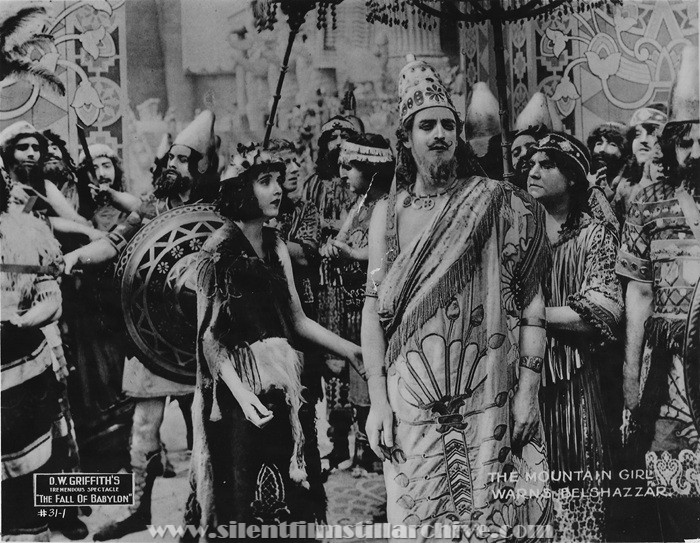 Constance Talmadge and Alfred Paget in THE FALL OF BABYLON (1919) and INTOLERANCE (1916).