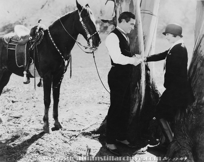 Tony the horse, Tom Mix and Helene Chadwick in HARDBOILED (1926)