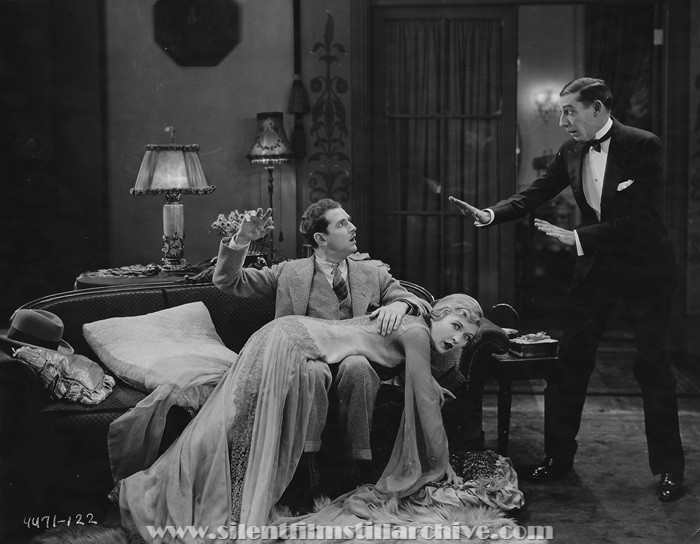 John Roche, Laura La Plante and Tully Marshall in HER BIG NIGHT (1926)